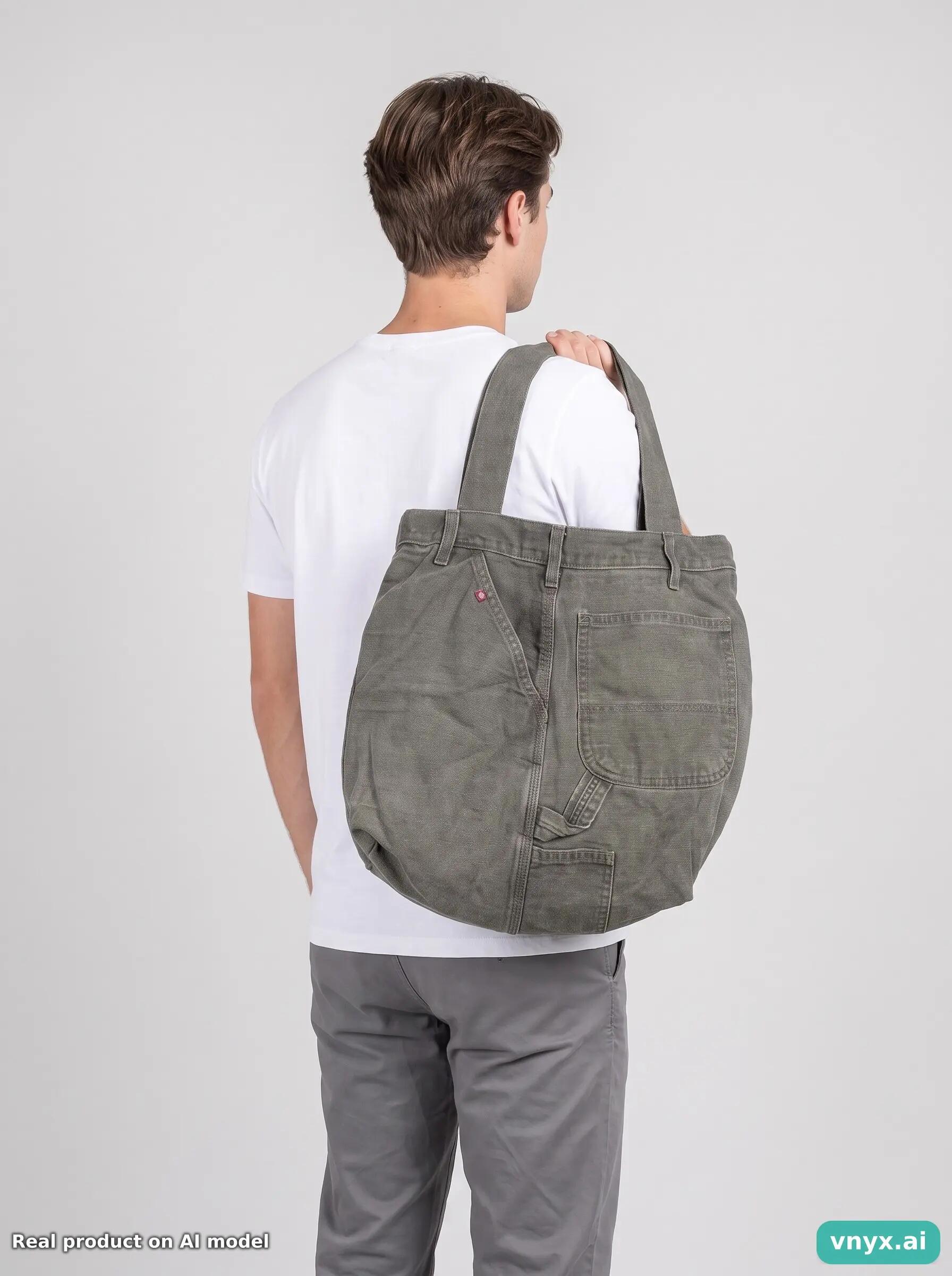 Second Life - Vintage Olive Green Bag Men One Size 3/3