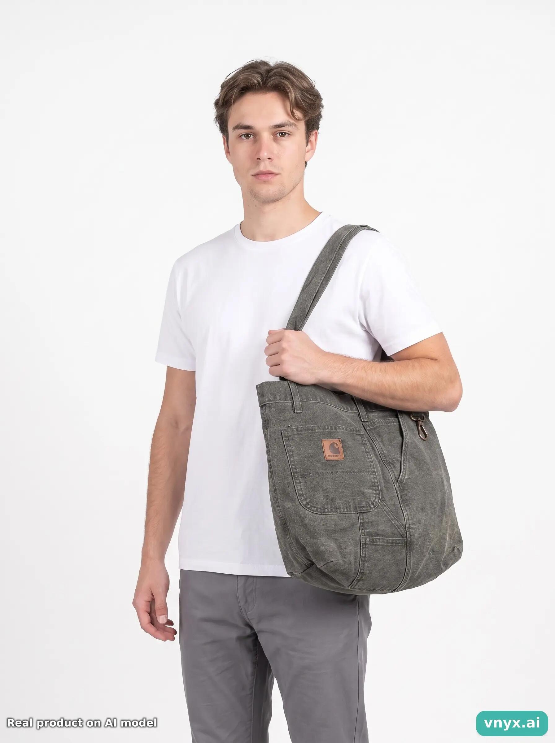 Second Life - Vintage Olive Green Bag Men One Size 2/3