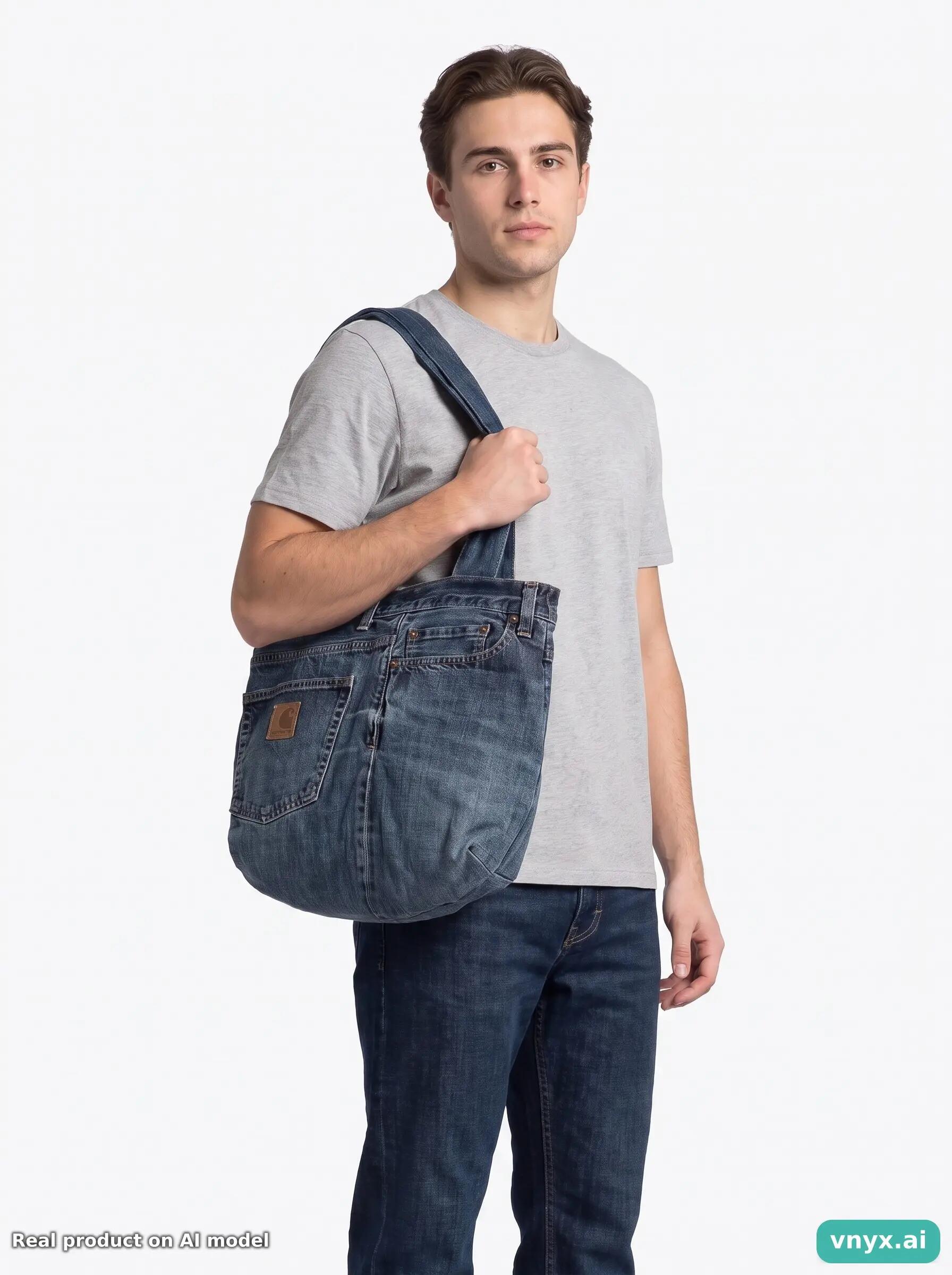 Second Life - Vintage Carhartt Navy Bag Men One Size 2/3