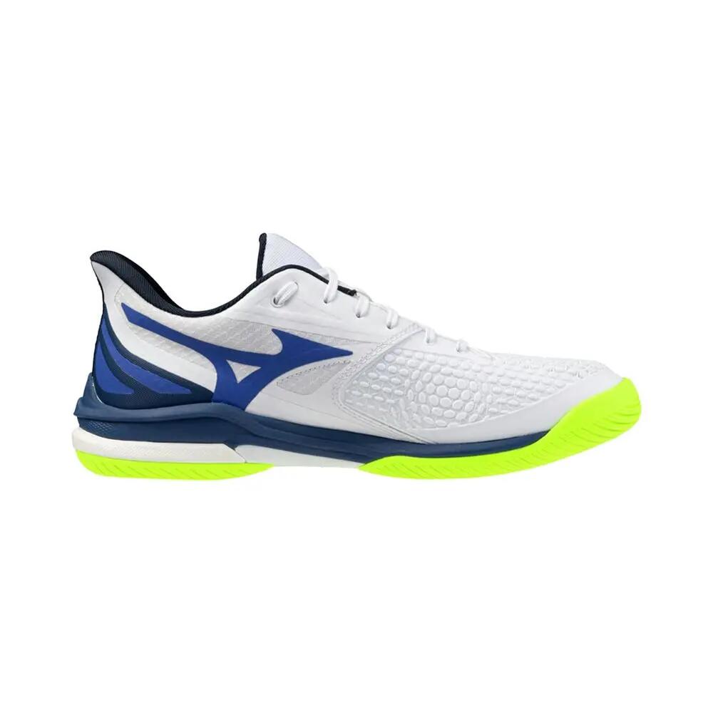 Mizuno Wave Exceed Tour 7 All Court White/blue/fluorescent Yellow 61ga2670 2/5
