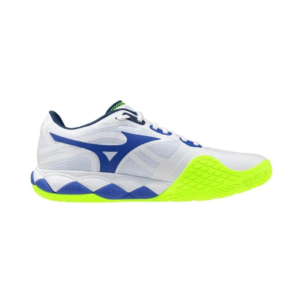 Mizuno Wave Enforce Tour 2 All Court Weiss/blau/fluorgelb 61ga2600 2/6