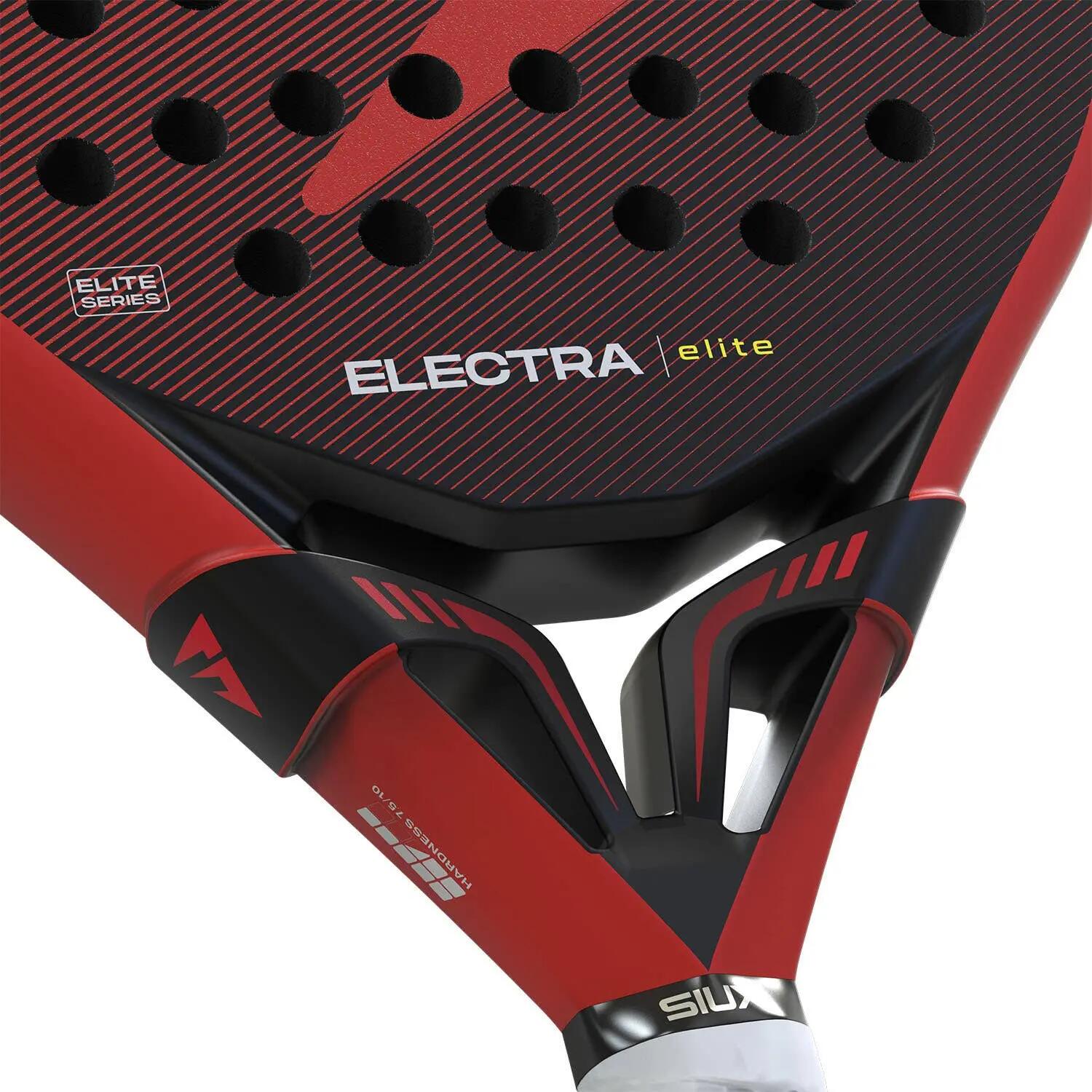 Siux - Racchetta da Padel Electra Elite 2026 Rossa Professionale Forma Rotonda 6/7