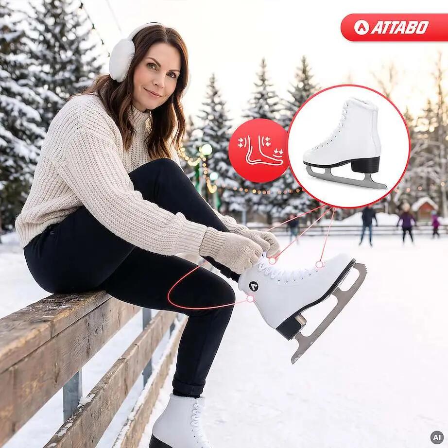 Patins de patinage artistique ATTABO FS blancs 3/8
