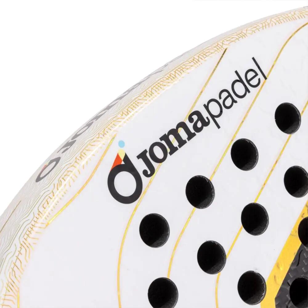 Padelracket - Padel - Unisex - Power en spin - Slam Pro Iconic - wit/goud 5/5