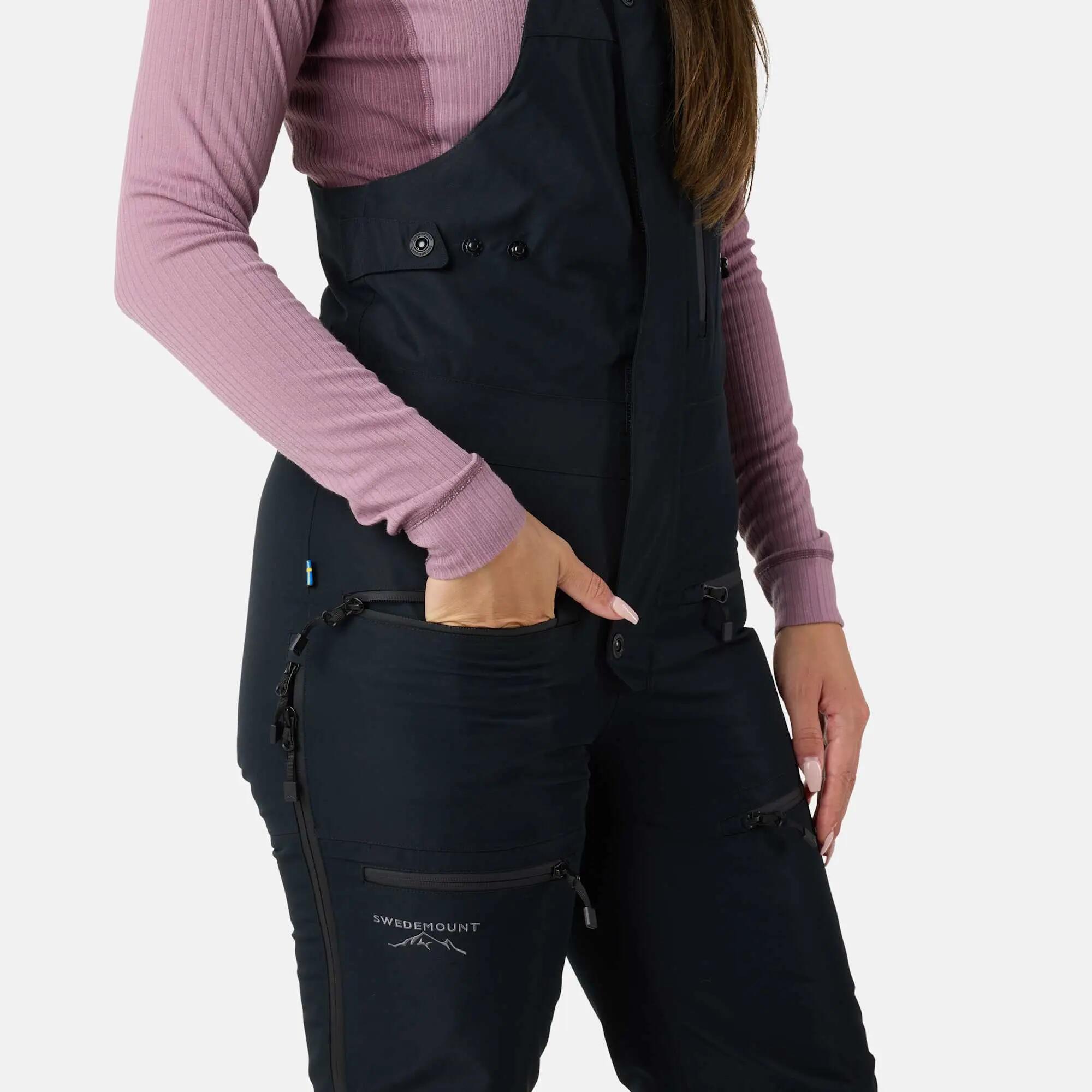 Pantalon À Bretelles Ski Femme Imperméable Freeride 11/13