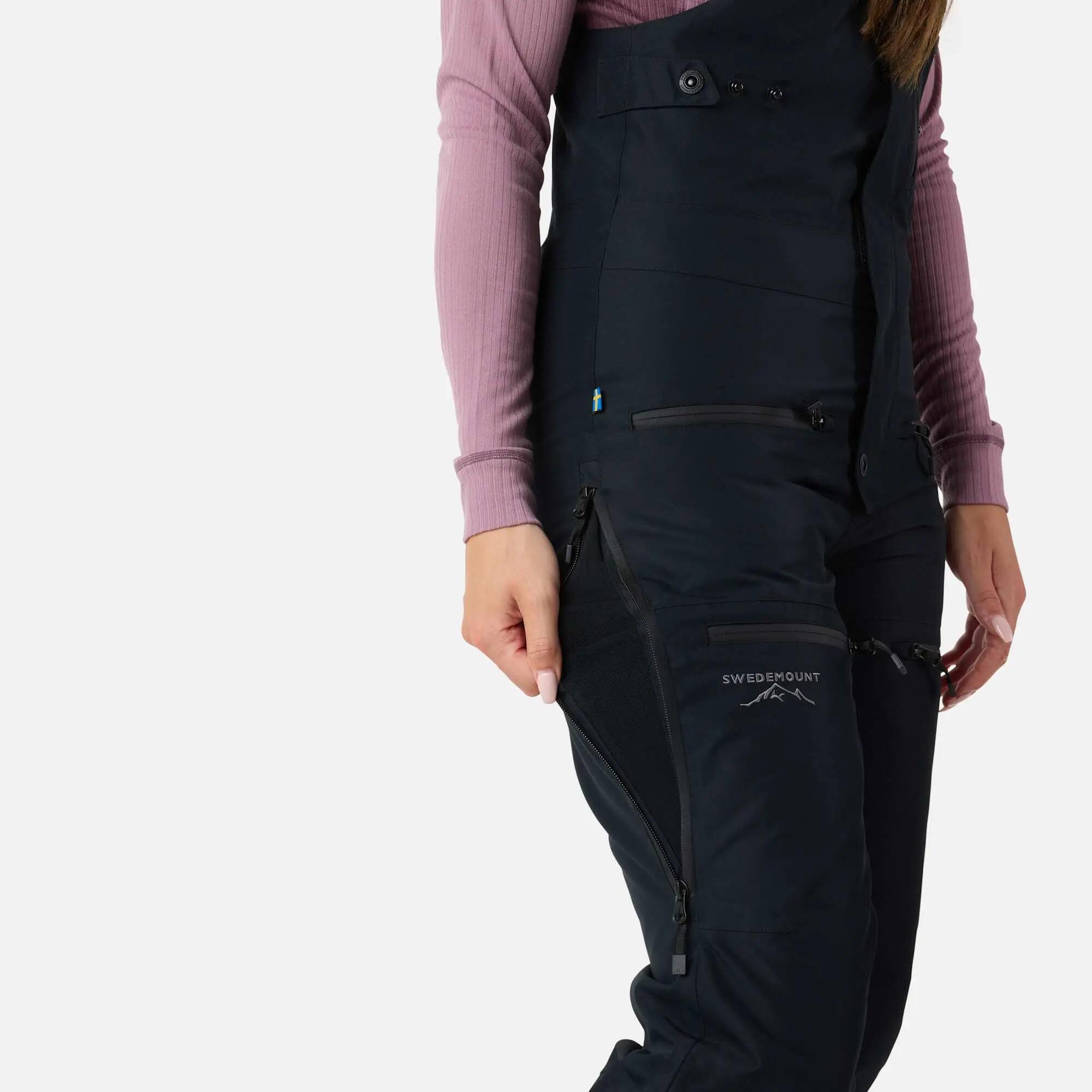 Pantalon À Bretelles Ski Femme Imperméable Freeride 10/13