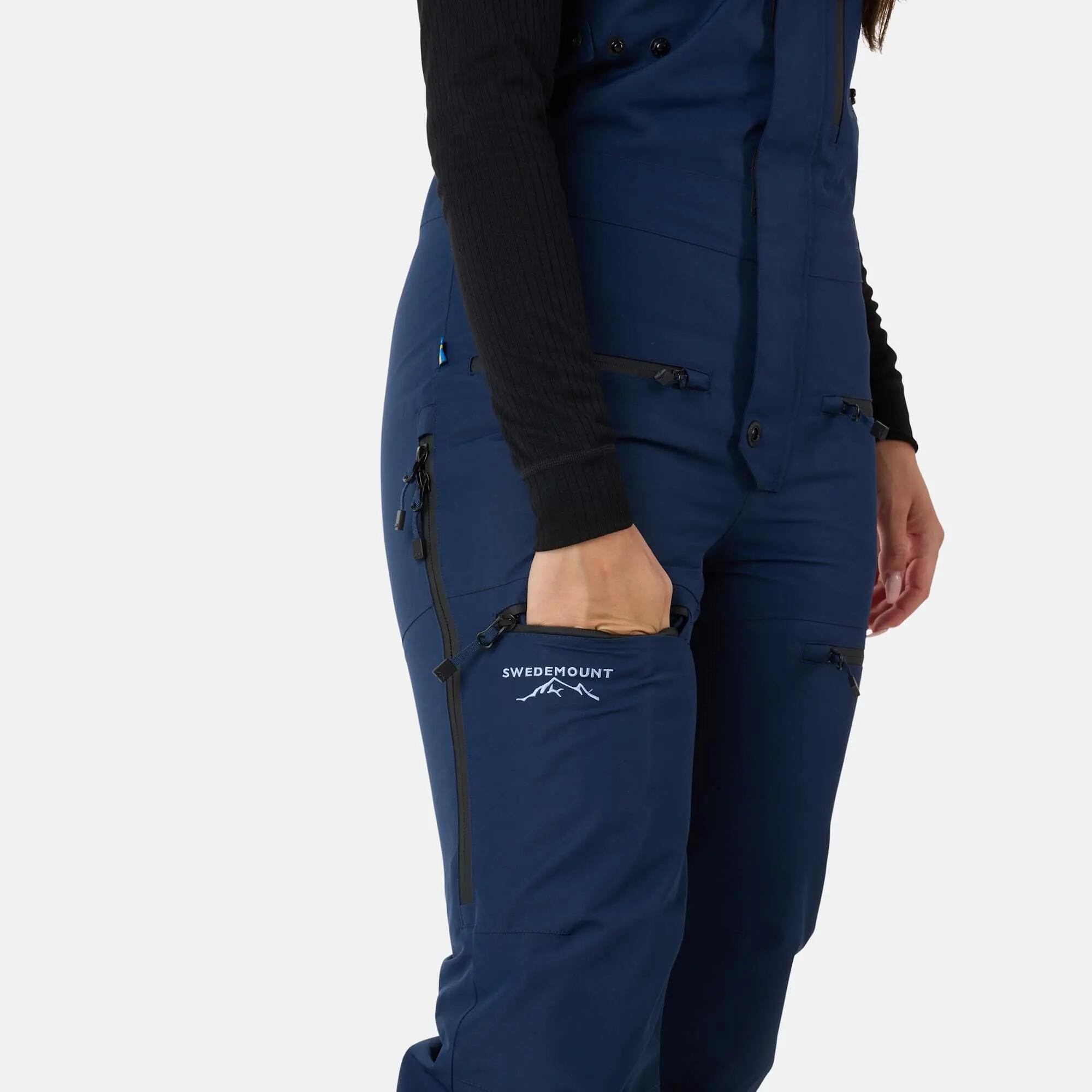 Pantaloni Con Bretelle Sci Donna Impermeabile Freeride 11/13