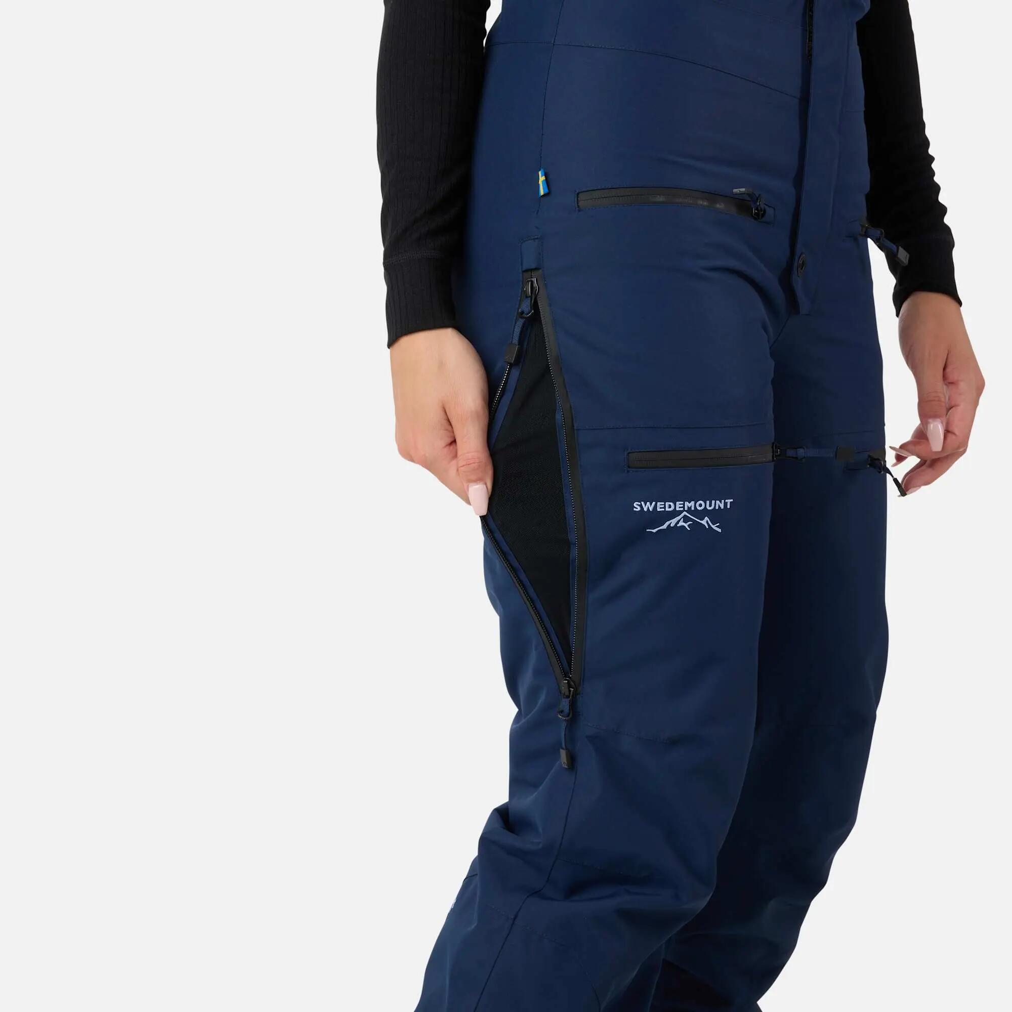 Pantaloni Con Bretelle Sci Donna Impermeabile Freeride 10/13