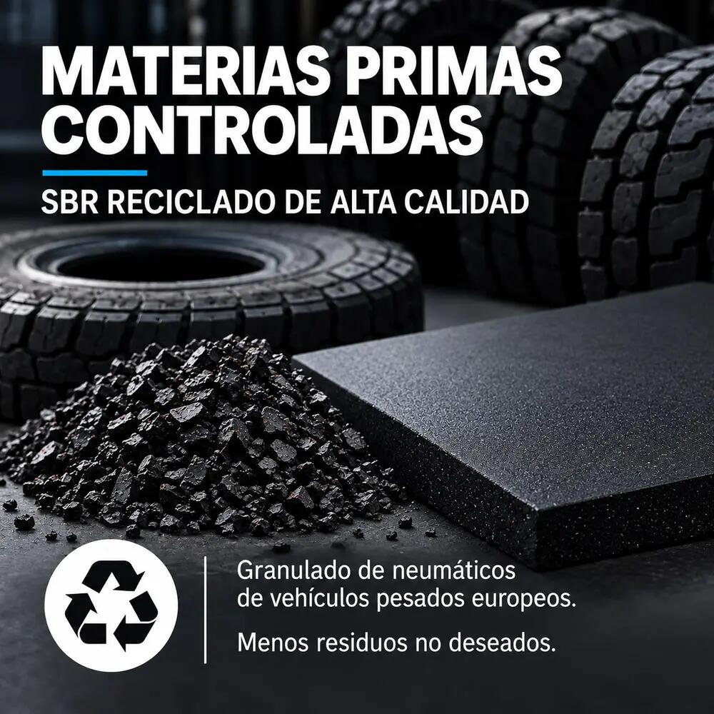 ArquiFit Pro Placas de Borracha Pack 24. 1x1mx20mm Não Tóxico, ECO 7/12