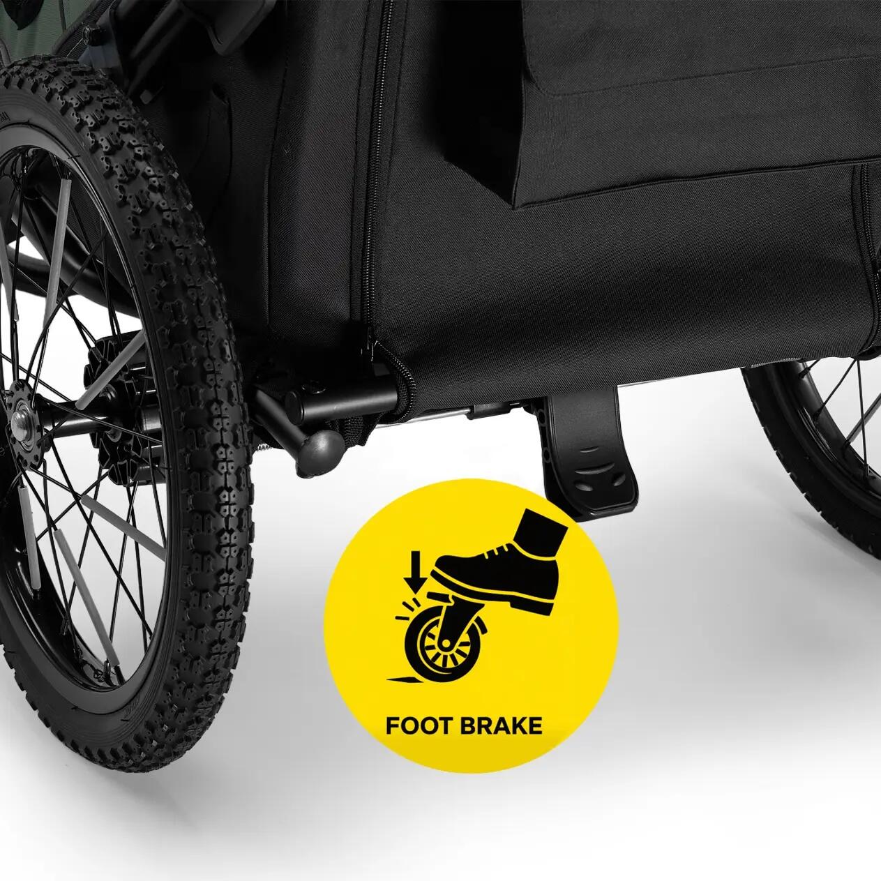 Reboque de bicicleta dobrável 2 em 1 para cães PETRIVE até 30 kg 6/7