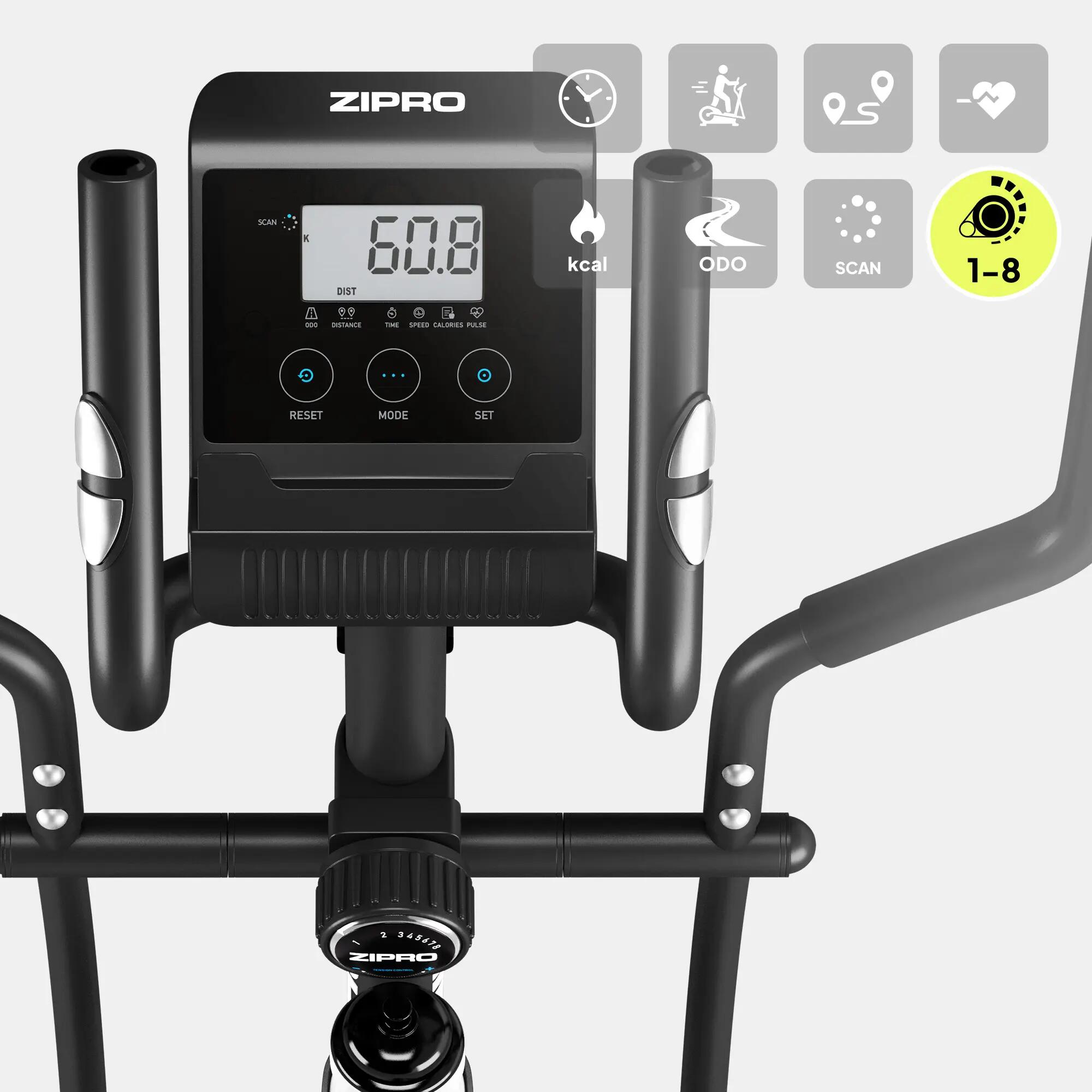 Magnetický eliptický trenažér ZIPRO Burn na fitness a kardio 7/14