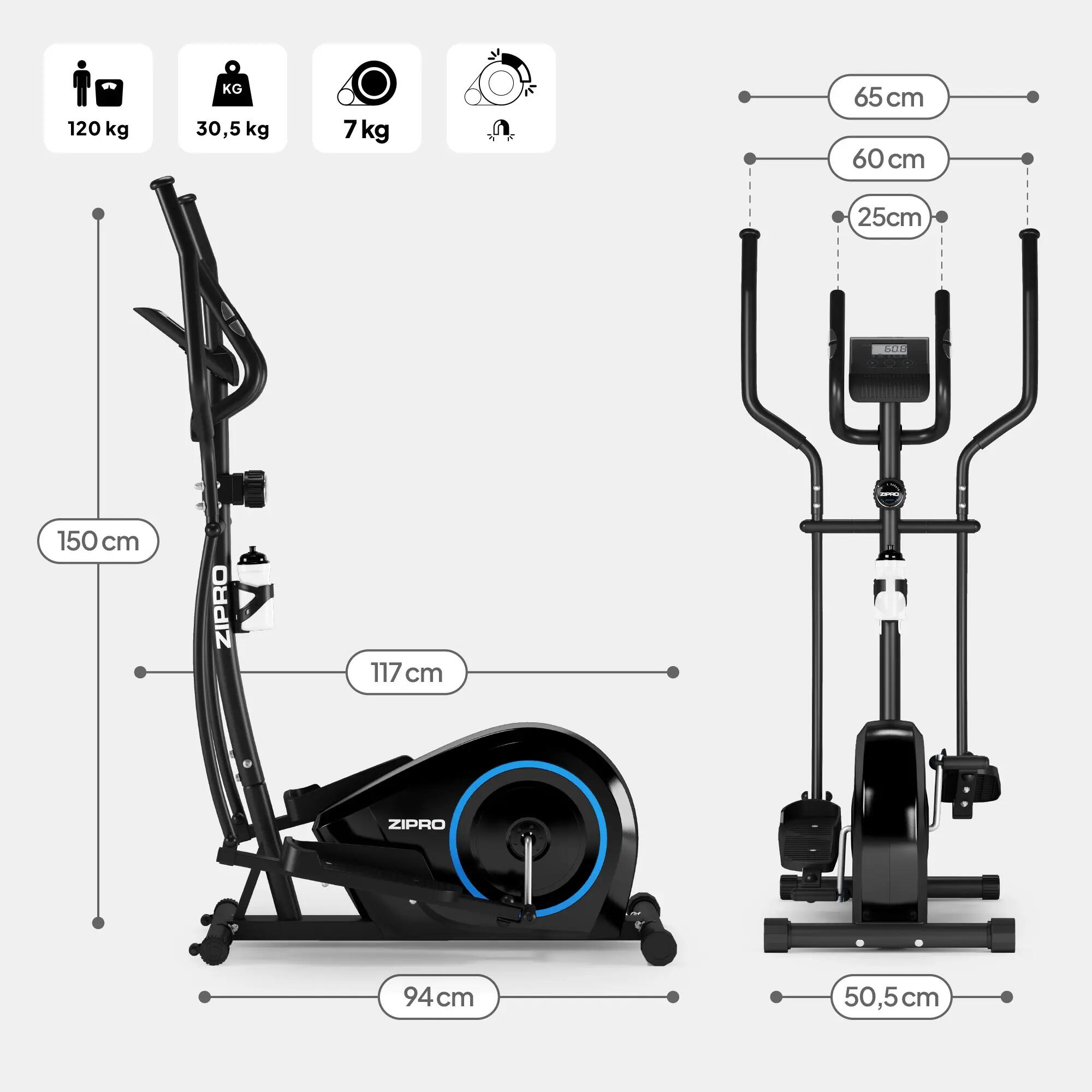 Magnetický eliptický trenažér ZIPRO Burn na fitness a kardio 6/14