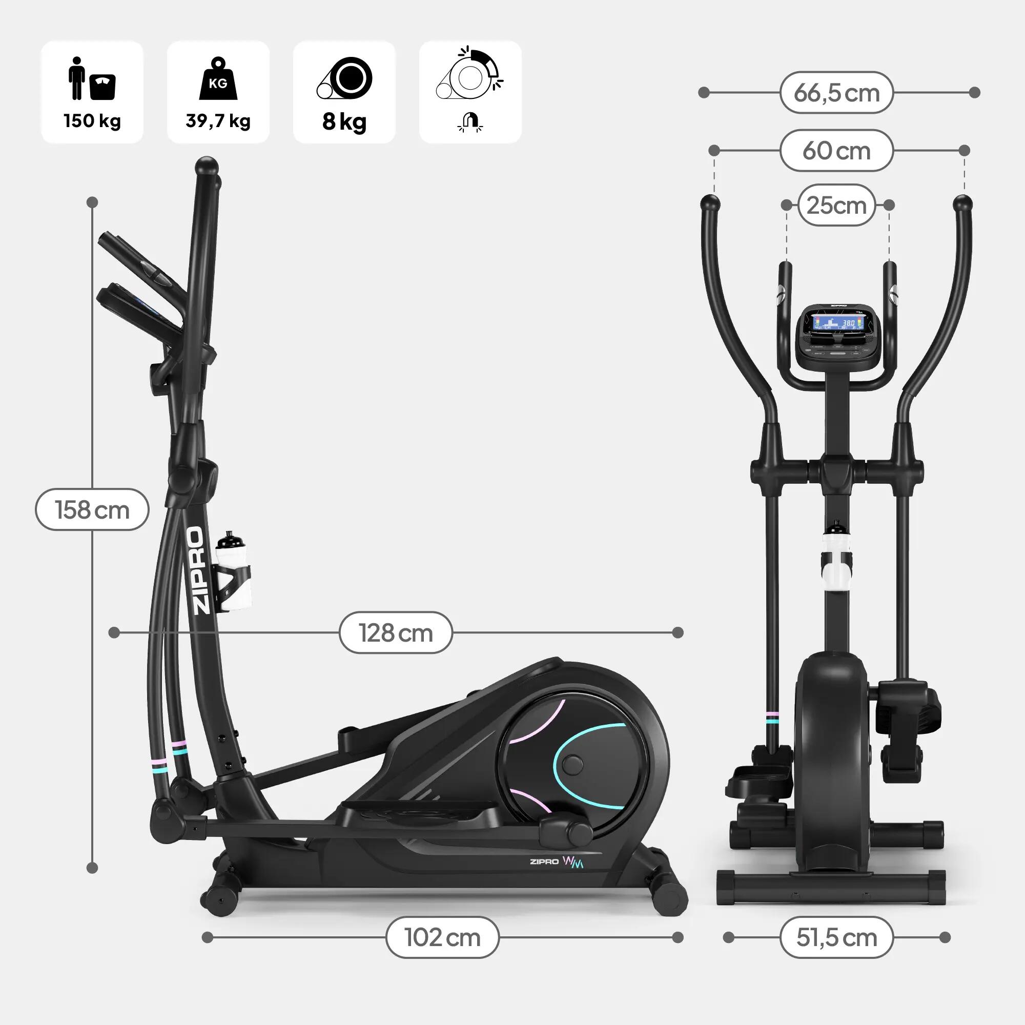 Elektromagnetický eliptický trenažér Zipro Heat WM, iConsole+ a Kinomap 5/13