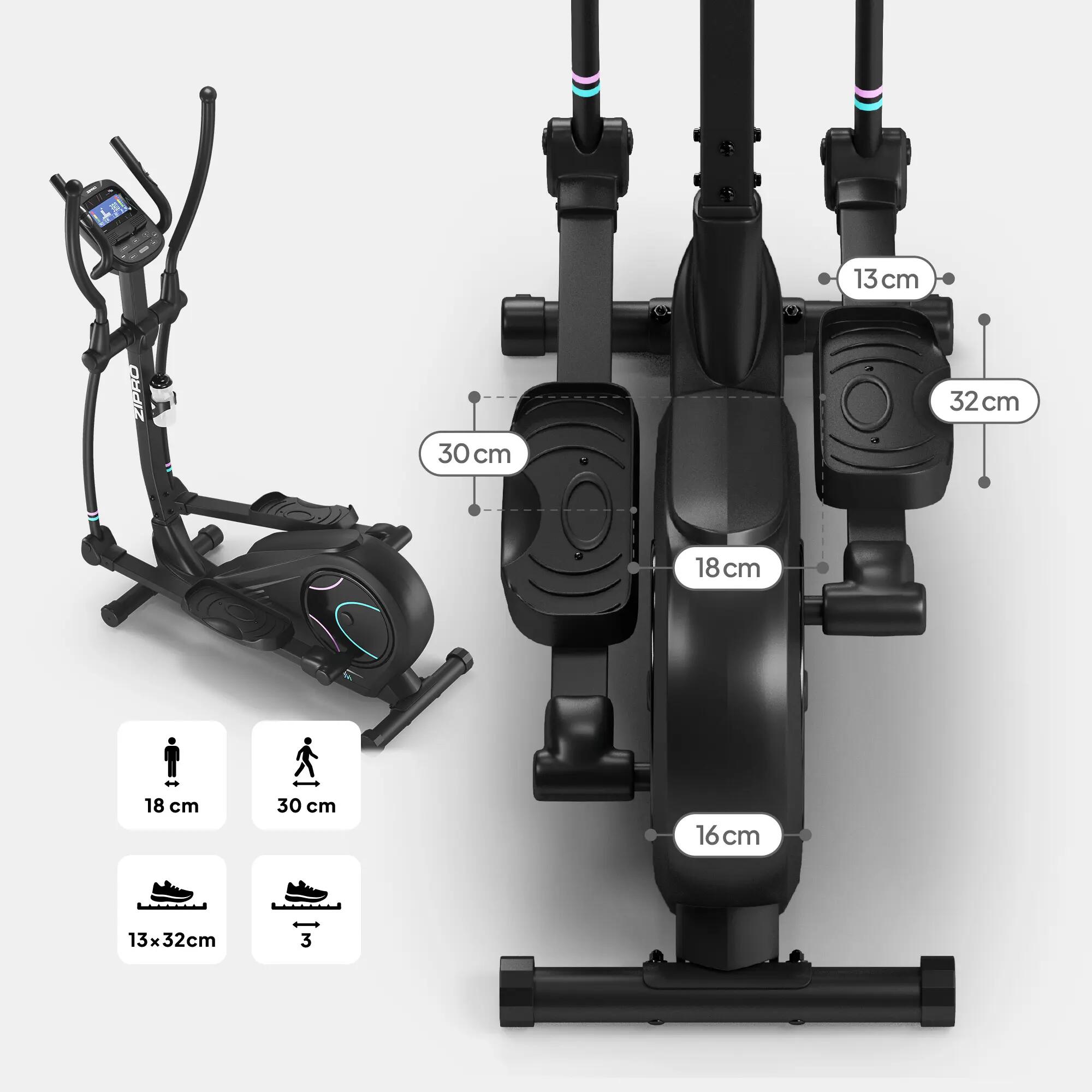 Elektromagnetický eliptický trenažér Zipro Heat WM, iConsole+ a Kinomap 4/13