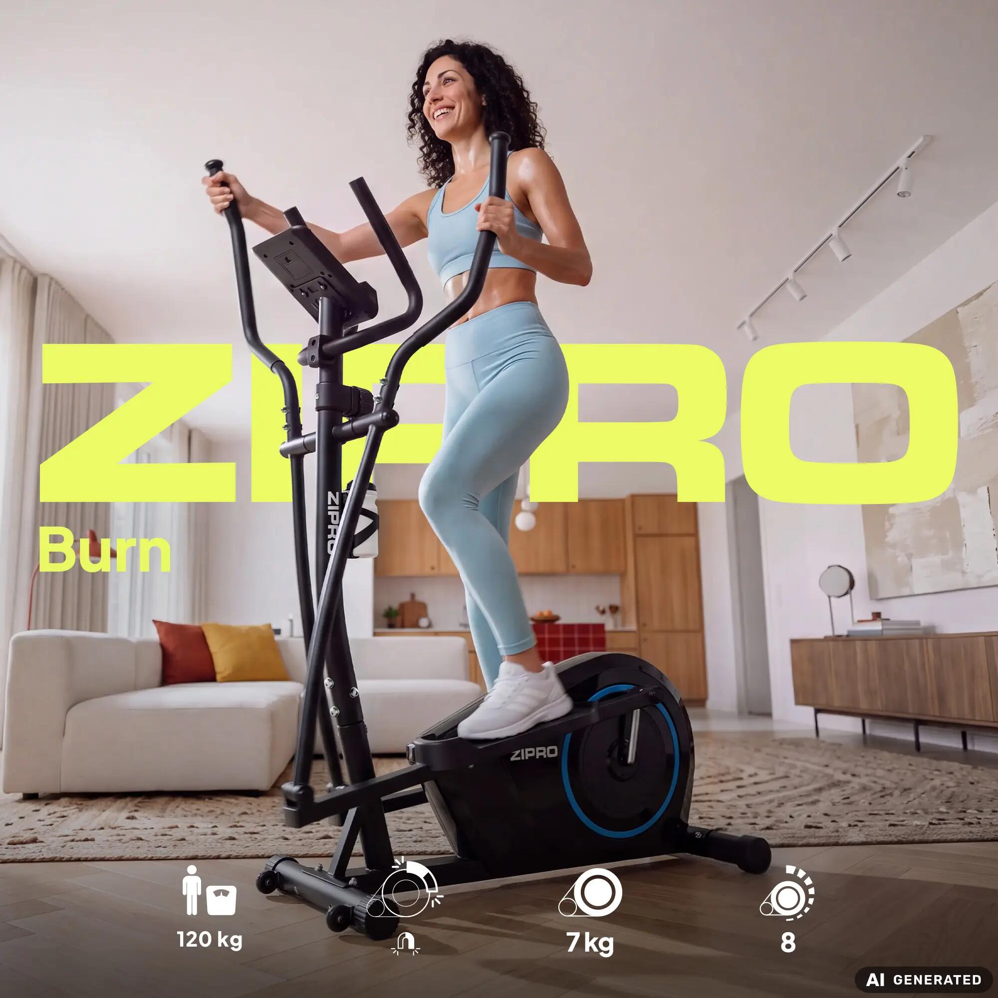 Magnetický eliptický trenažér ZIPRO Burn na fitness a kardio 3/14