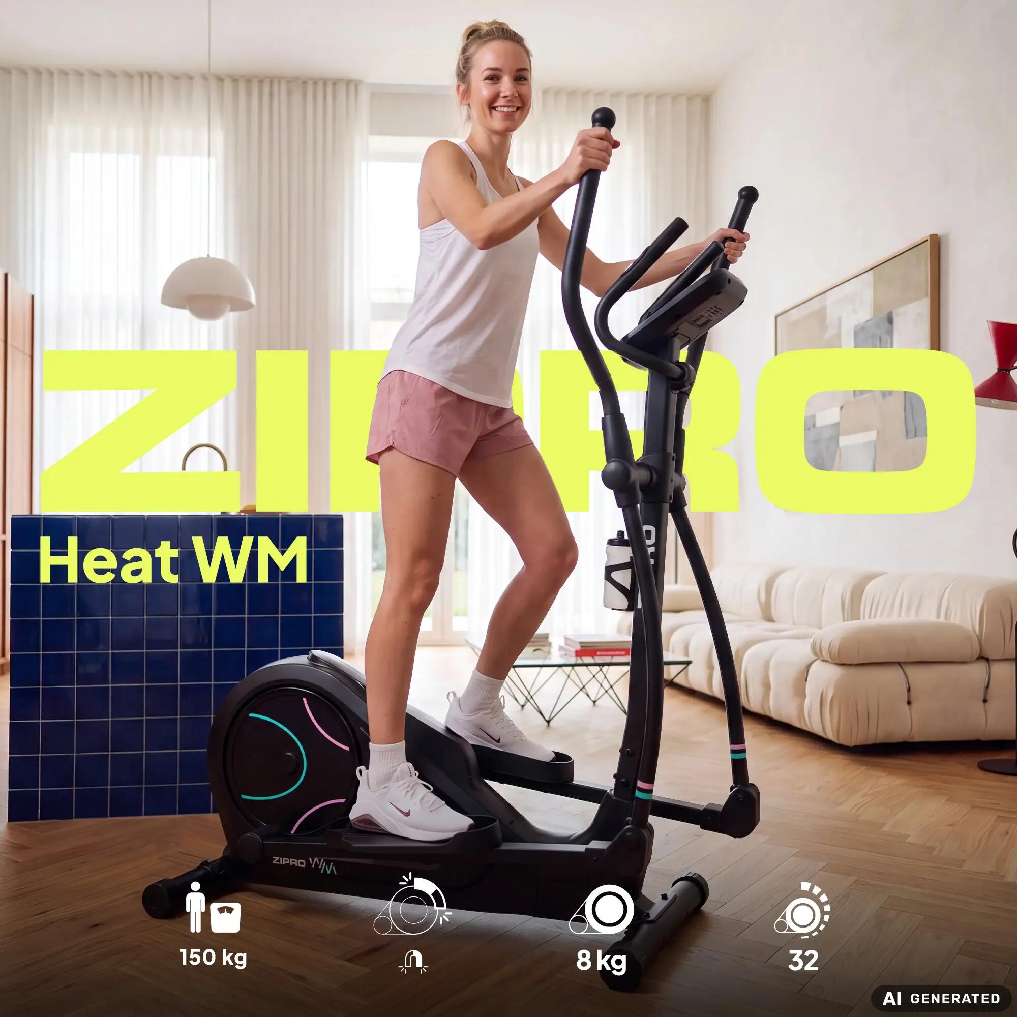 Elektromagnetický eliptický trenažér Zipro Heat WM, iConsole+ a Kinomap 3/13
