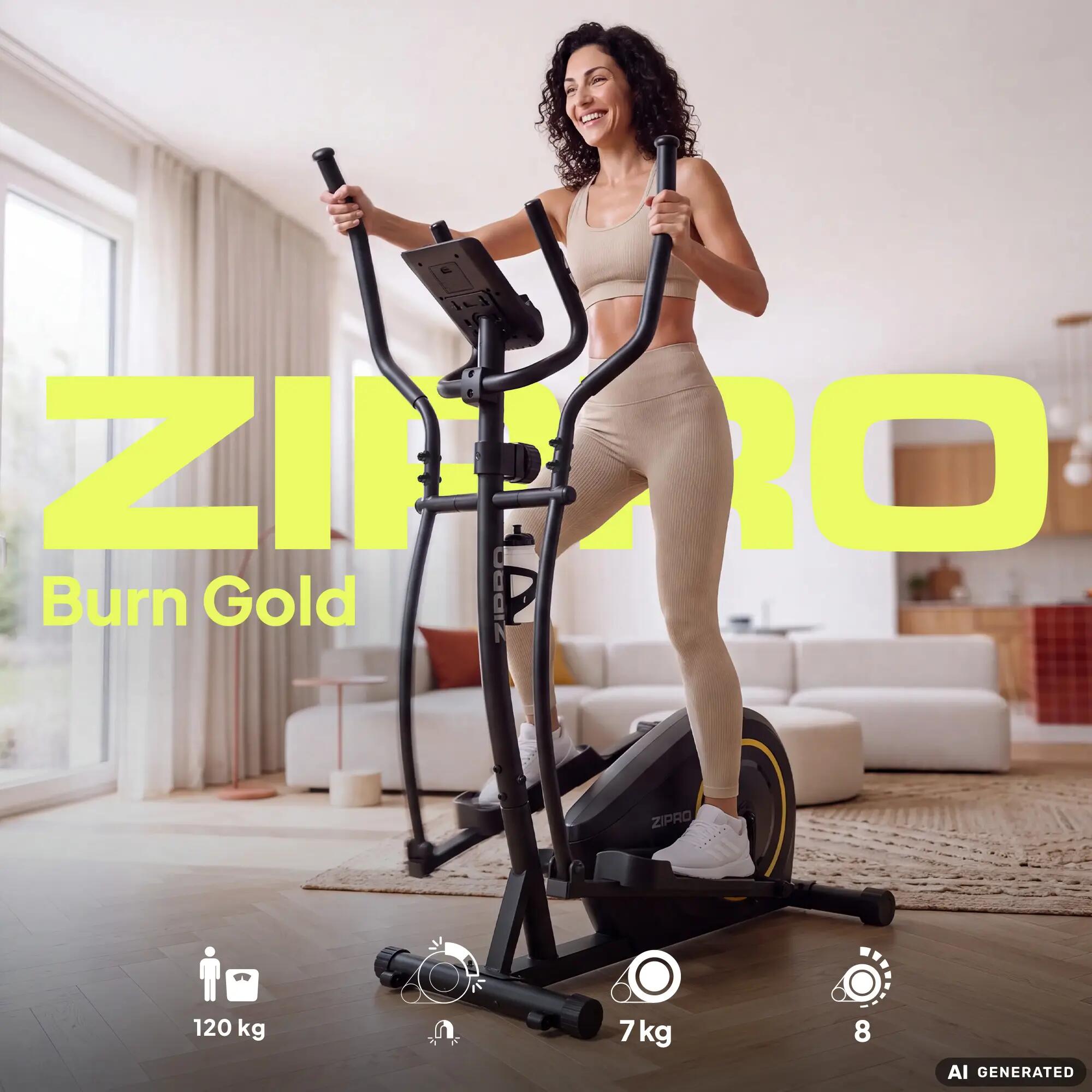 Magnetický eliptický trenažér ZIPRO Burn Gold na fitness a kardio 3/13