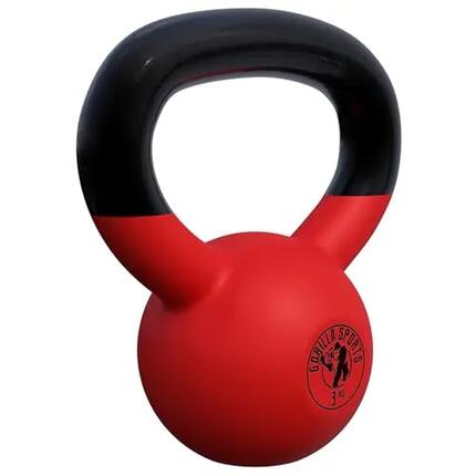 Kettlebell - 3 kg, Gusseisen, Vinyl Beschichtung, Schwunghantel, Kugelgewicht