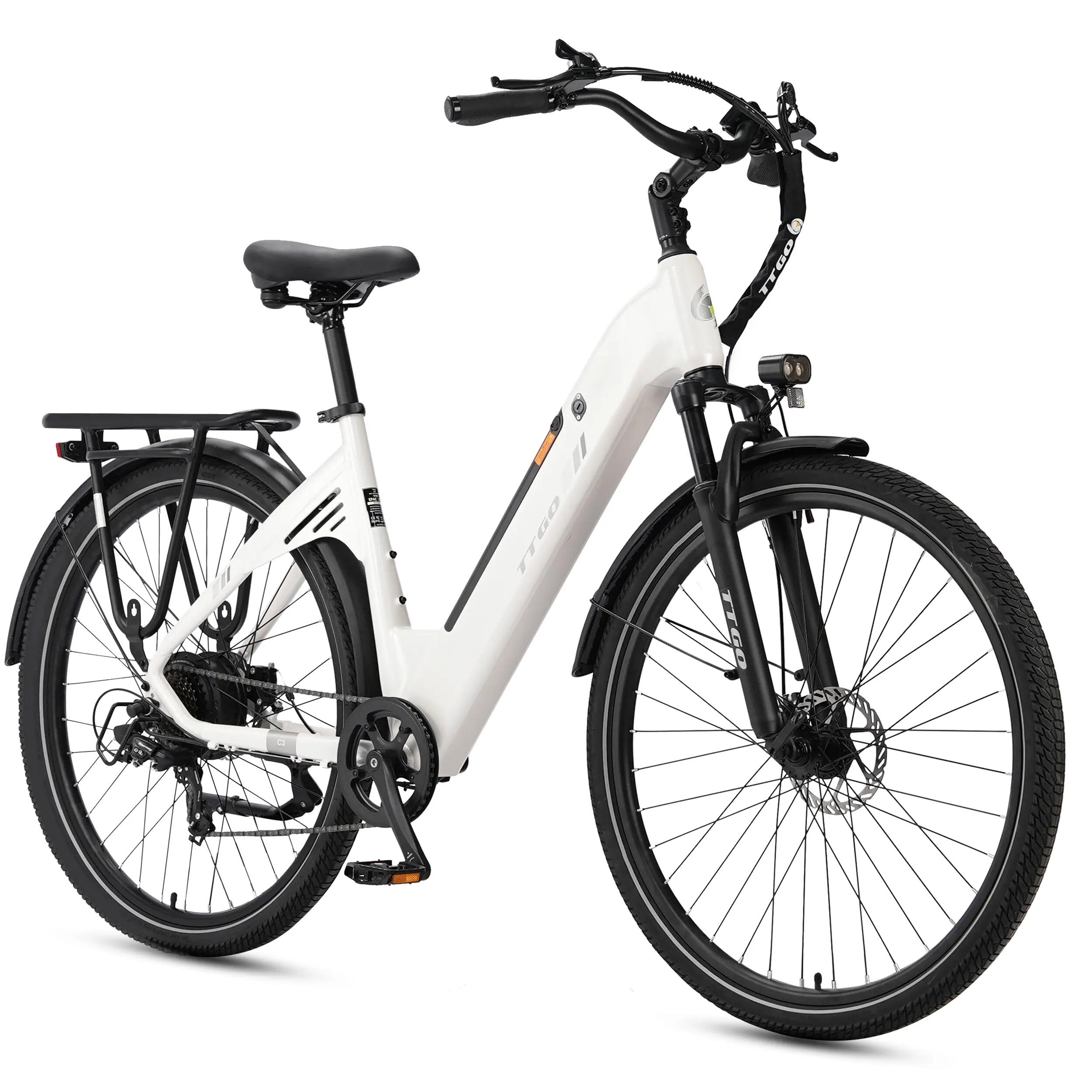 C3 SE Bicicleta Elétrica Urbana, Motor 250W, 36V 18Ah, Pneus 28" Todo-Terreno 2/11