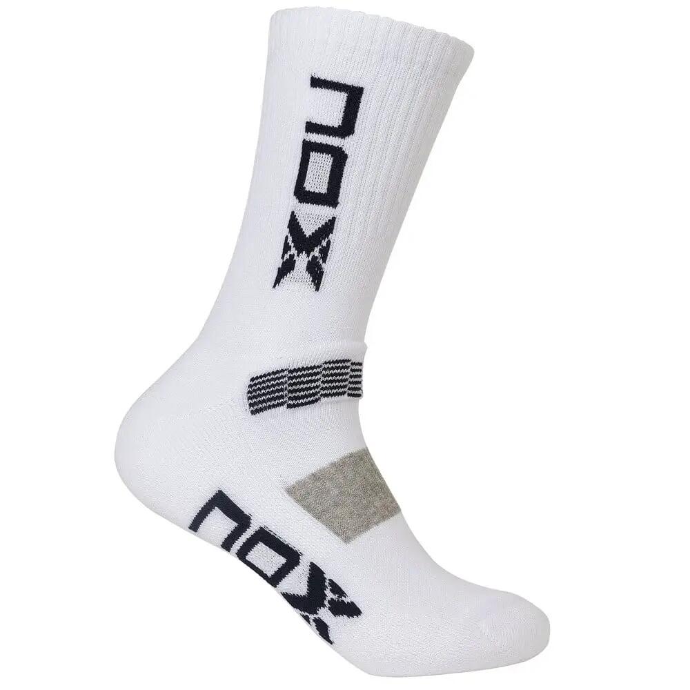Nox Technical Half-calf Socks White Logo Vertical Blue 1/2