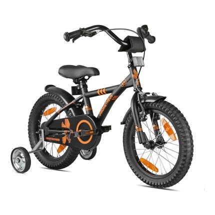 Kinderfiets 16 inch vanaf 4 jaar, terugtraprem + zijwielen – HAWK