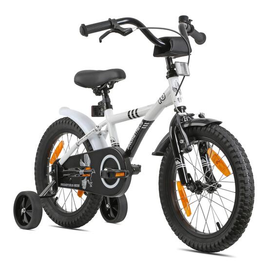Kinderfiets 16 inch vanaf 4 jaar, terugtraprem + zijwielen – HAWK