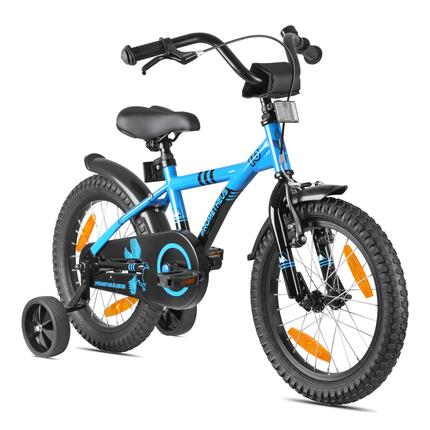 Kinderfiets 16 inch vanaf 4 jaar, terugtraprem + zijwielen – HAWK