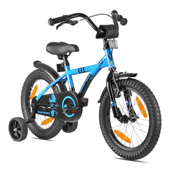Kinderfiets 16 inch vanaf 4 jaar, terugtraprem + zijwielen – HAWK