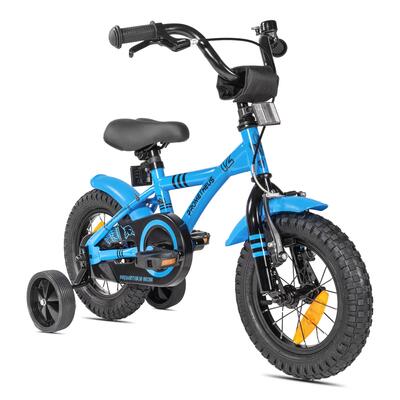 Kinderfiets 12 inch vanaf 3 jaar, terugtraprem + zijwielen – hawk