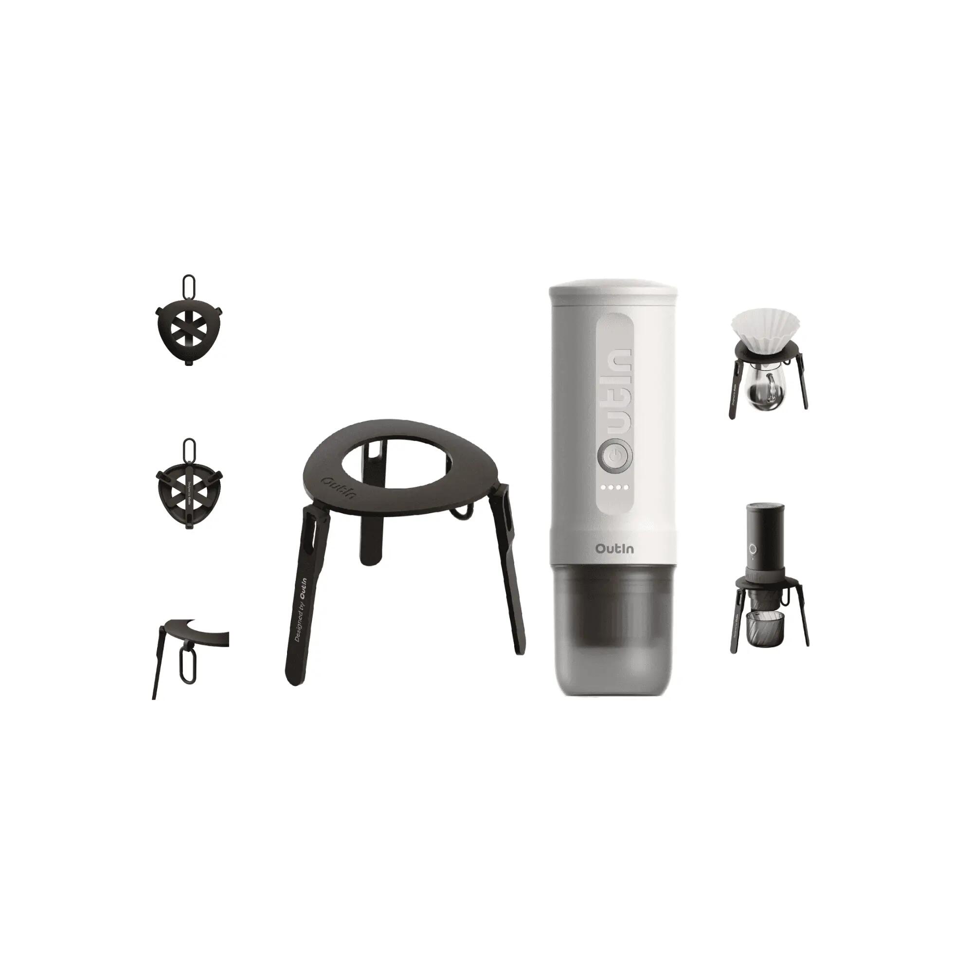 Nano Blanco + Soporte Plegable Cafetera Portátil | Espresso sobre la marcha 3/8