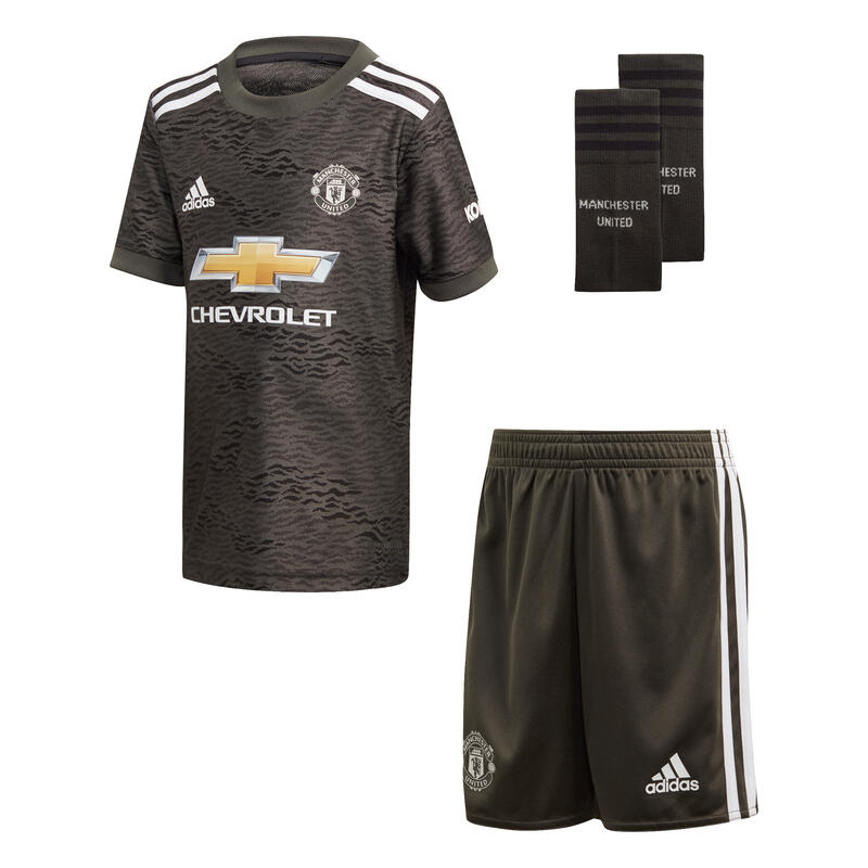 2020-2021 Man Utd Adidas Away Little Boys Mini Kit
