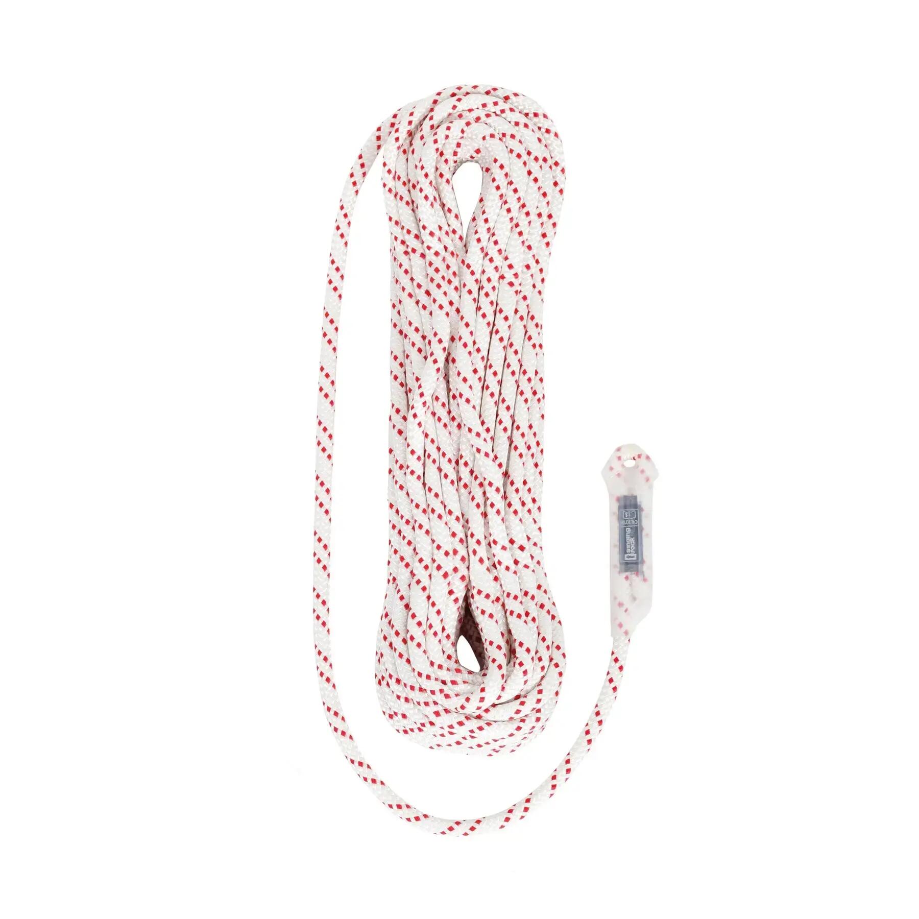 Corde statique Singing Rock 10,5 mm blanche 5 m œillet couture protégée 2/2