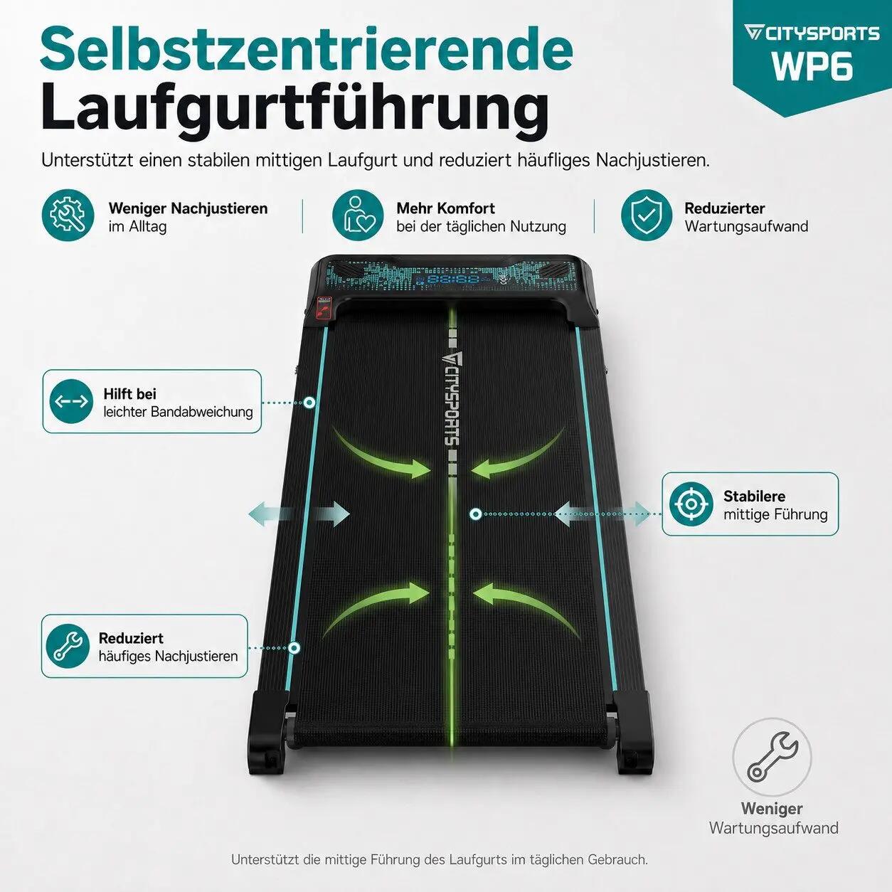 Bežecký pás na chôdzu, sklon až do 14 % – 3 polohy, 6,0 km/h, Bluetooth 6/6