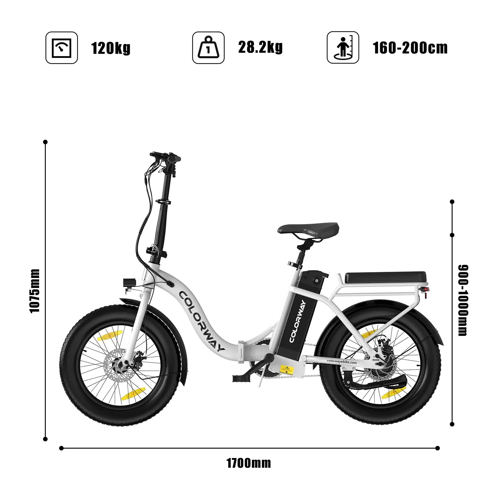 Skladací Elektrický Bicykel 20" 432Wh 60 km Pneumatiky 20×3.0 BK6MG 2/7