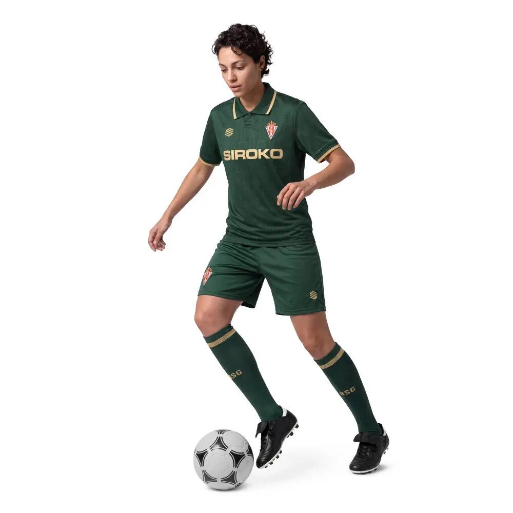 Damskie oficjalne spodenki piłkarskie Real Sporting de Gijón Siroko RSG Away Sho 3/7