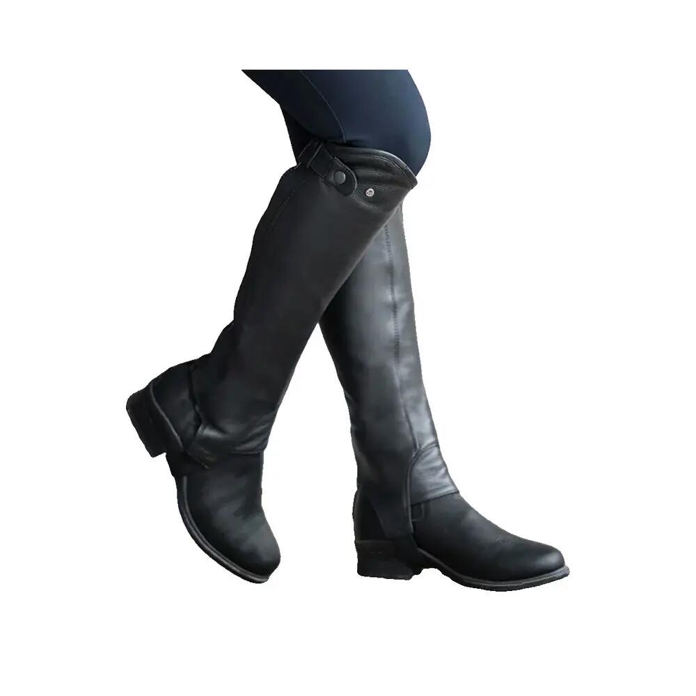 Chaps de cavalo ELT clássicos em couro Preto 5/5