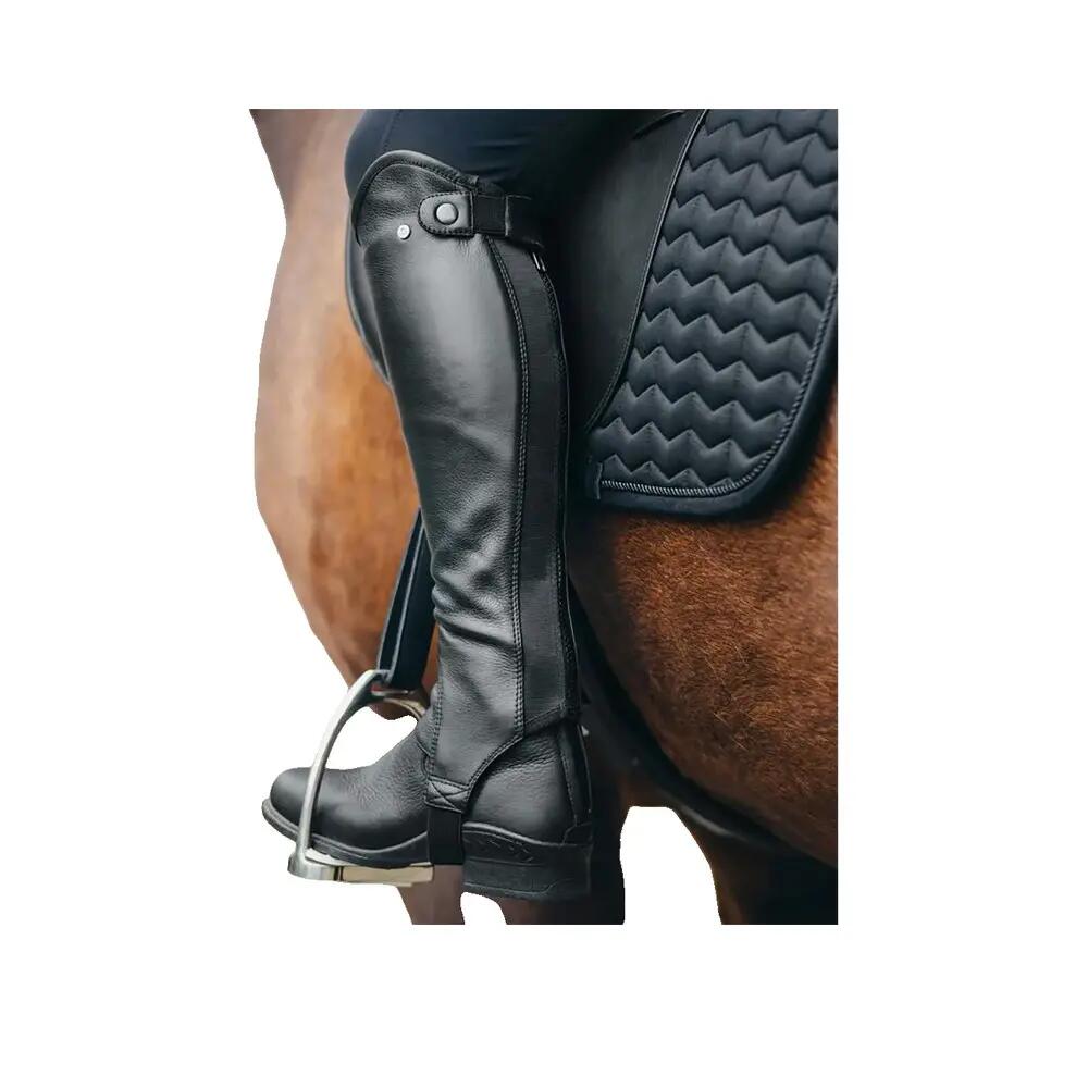 Chaps de cavalo ELT clássicos em couro Preto 4/5