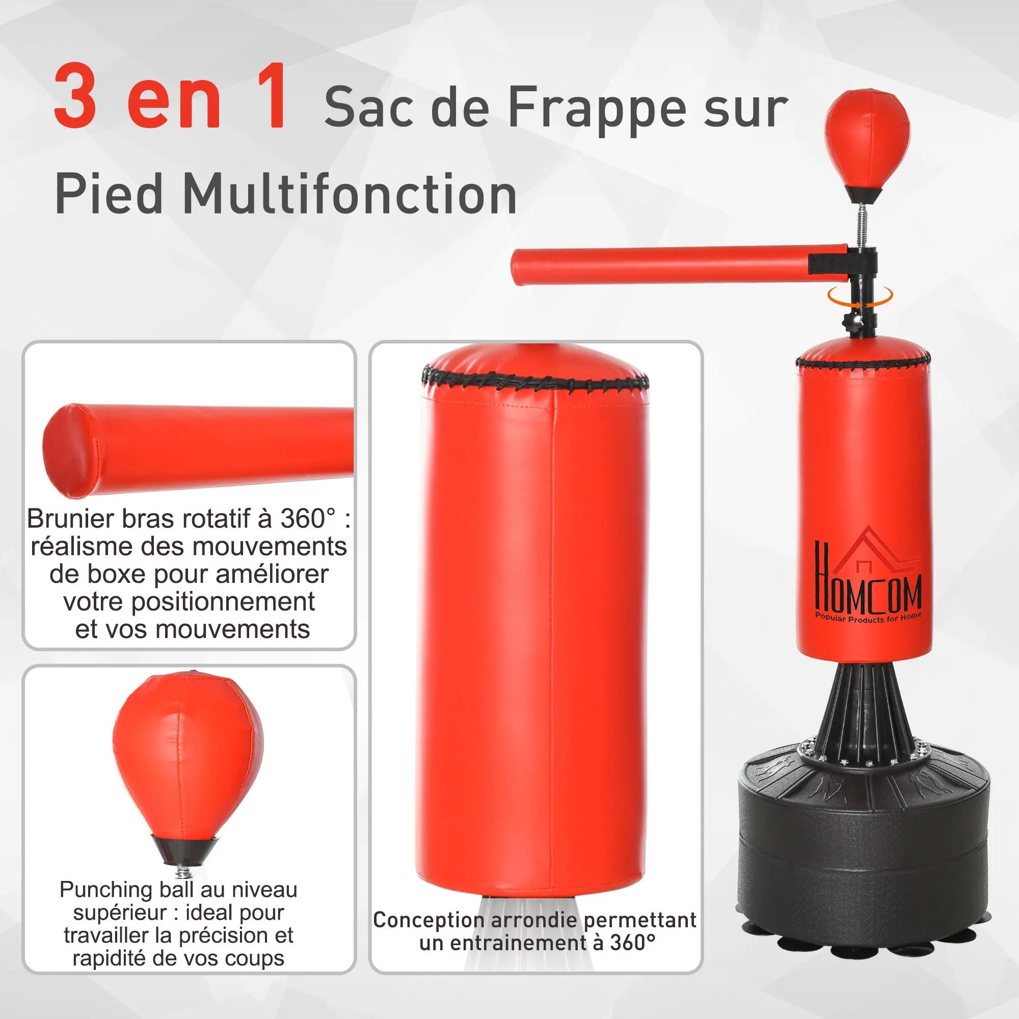 Sac de frappe boxe autoportant punching ball brunier 3 en 1 4/5