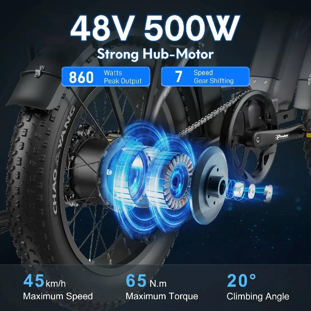 Elektrický bicykel Fafrees FF20 Polar, motor 500 W, 48 V, 26,8 Ah, skladací 10/15