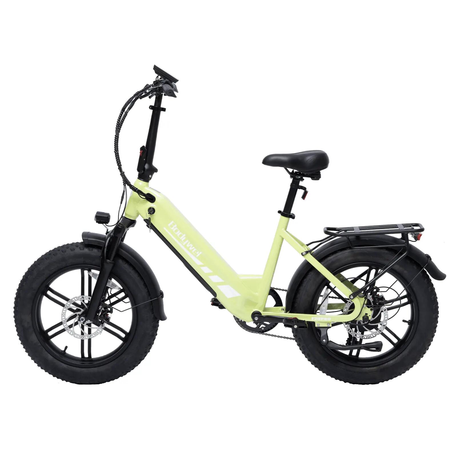 Bodywel F20PRO Skladací elektrický bicykel 20palcov široké pneumatiky BAFANG 250 4/5