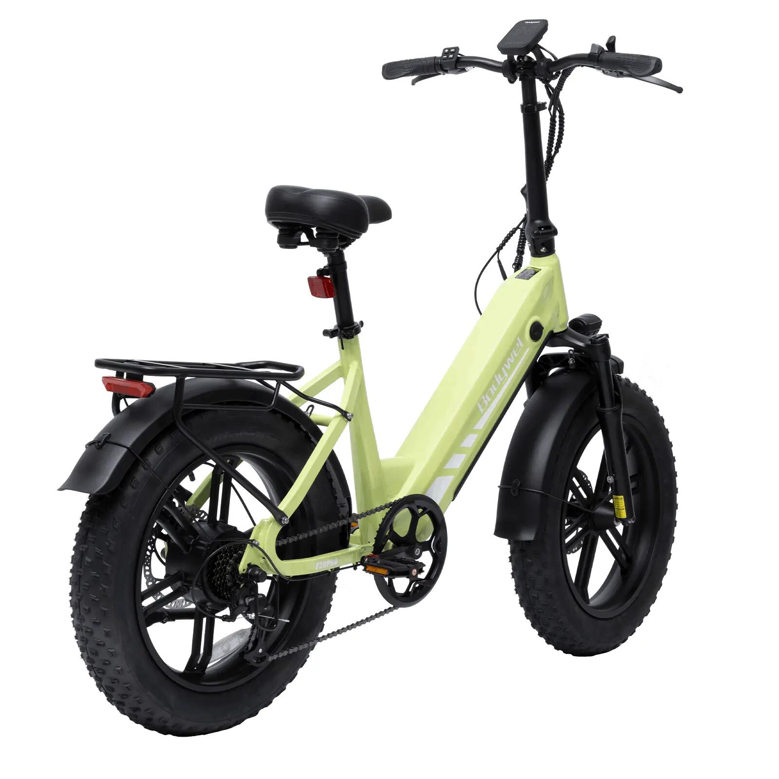 Bodywel F20PRO Skladací elektrický bicykel 20palcov široké pneumatiky BAFANG 250 3/5