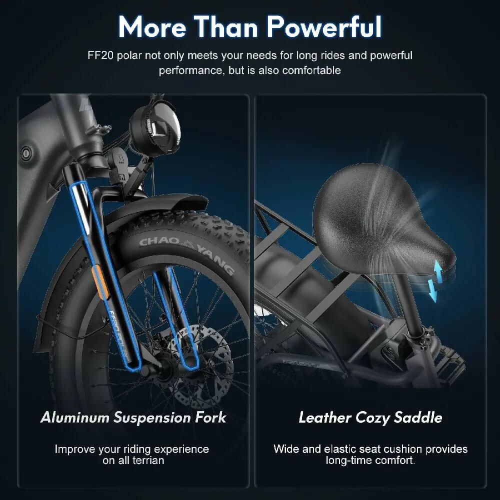 Elektrický bicykel Fafrees FF20 Polar, motor 500 W, 48 V, 26,8 Ah, skladací 12/15