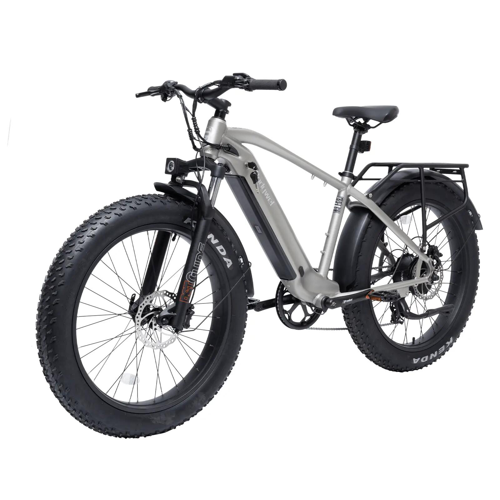 Bodywel D6 Bicicleta eléctrica neumáticos anchos 26pulg 48V 15Ah 150kg 7 velocid 4/5