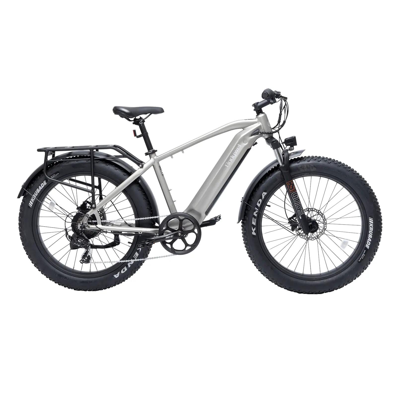 Bodywel D6 Bicicleta eléctrica neumáticos anchos 26pulg 48V 15Ah 150kg 7 velocid 3/5