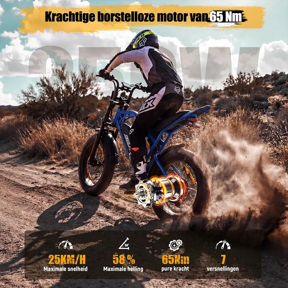 Elektrický bicykel Eskute V202 20" 250W motor 48V 20,8Ah 7 rýchlostí 5/9
