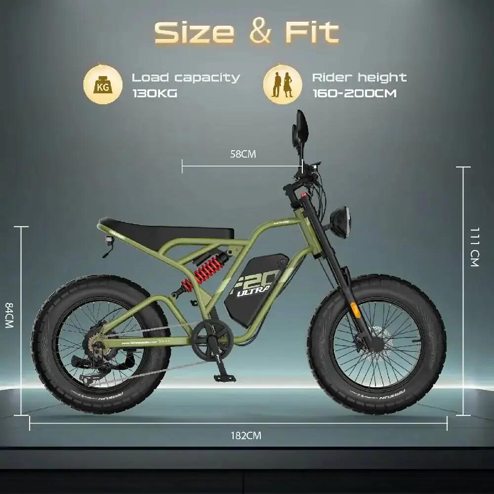 Elektrický bicykel Fafrees F20 Ultra, motor 750 W, 48 V, 25 Ah, 7 rýchlostí 15/15