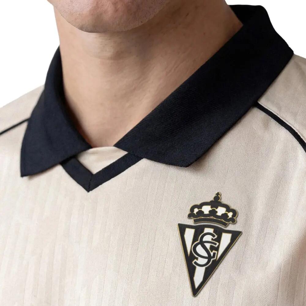 Férfi real sporting de gijón rövid ujjú mez SC Match Day White Fehér 4/7