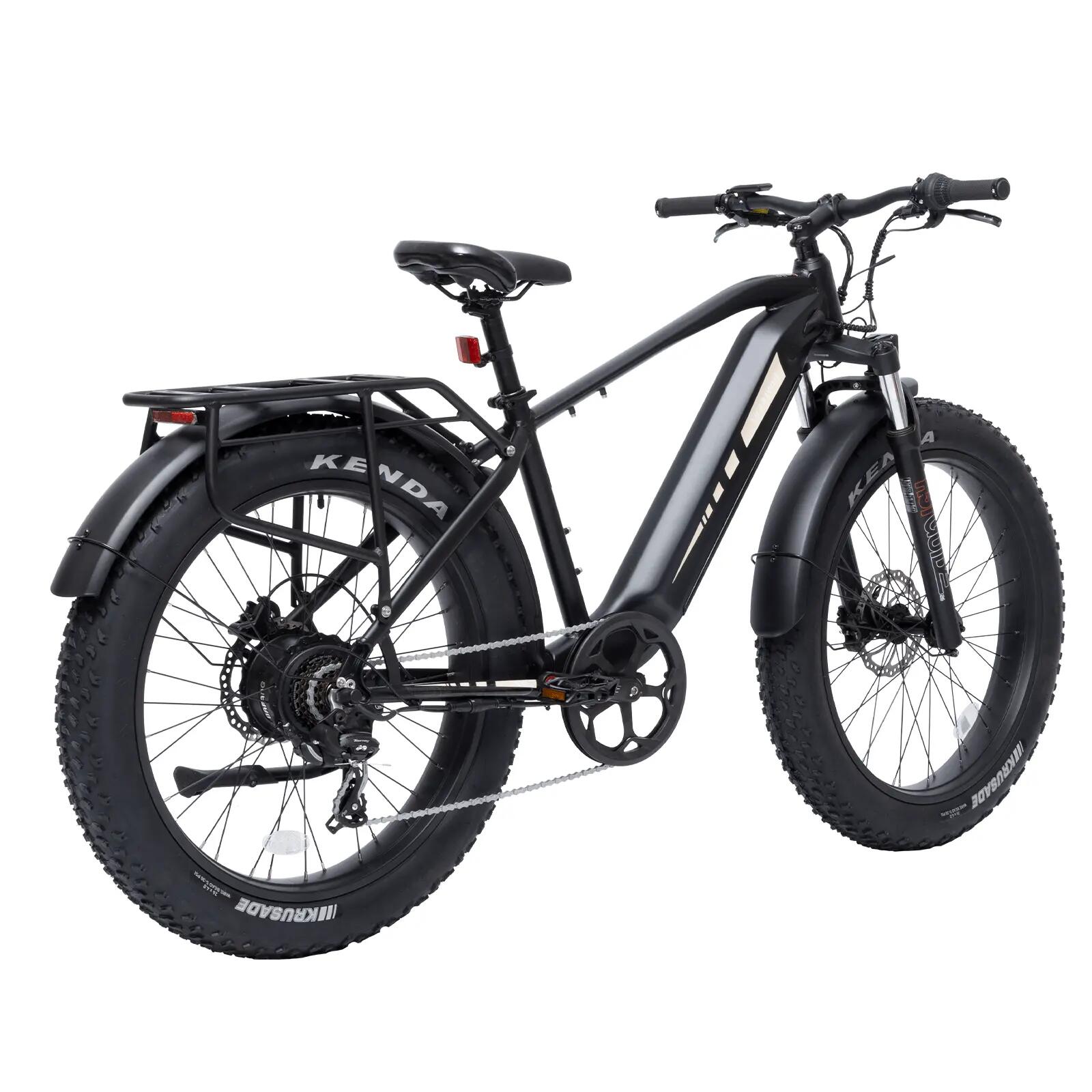 Bodywel D6 Bicicleta eléctrica neumáticos anchos 26pulg 48V 15Ah 150kg 7 velocid 3/4