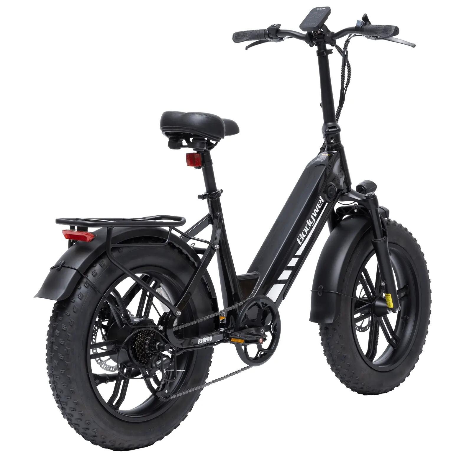 Bodywel F20PRO Skladací elektrický bicykel 20palcov široké pneumatiky BAFANG 250 2/3