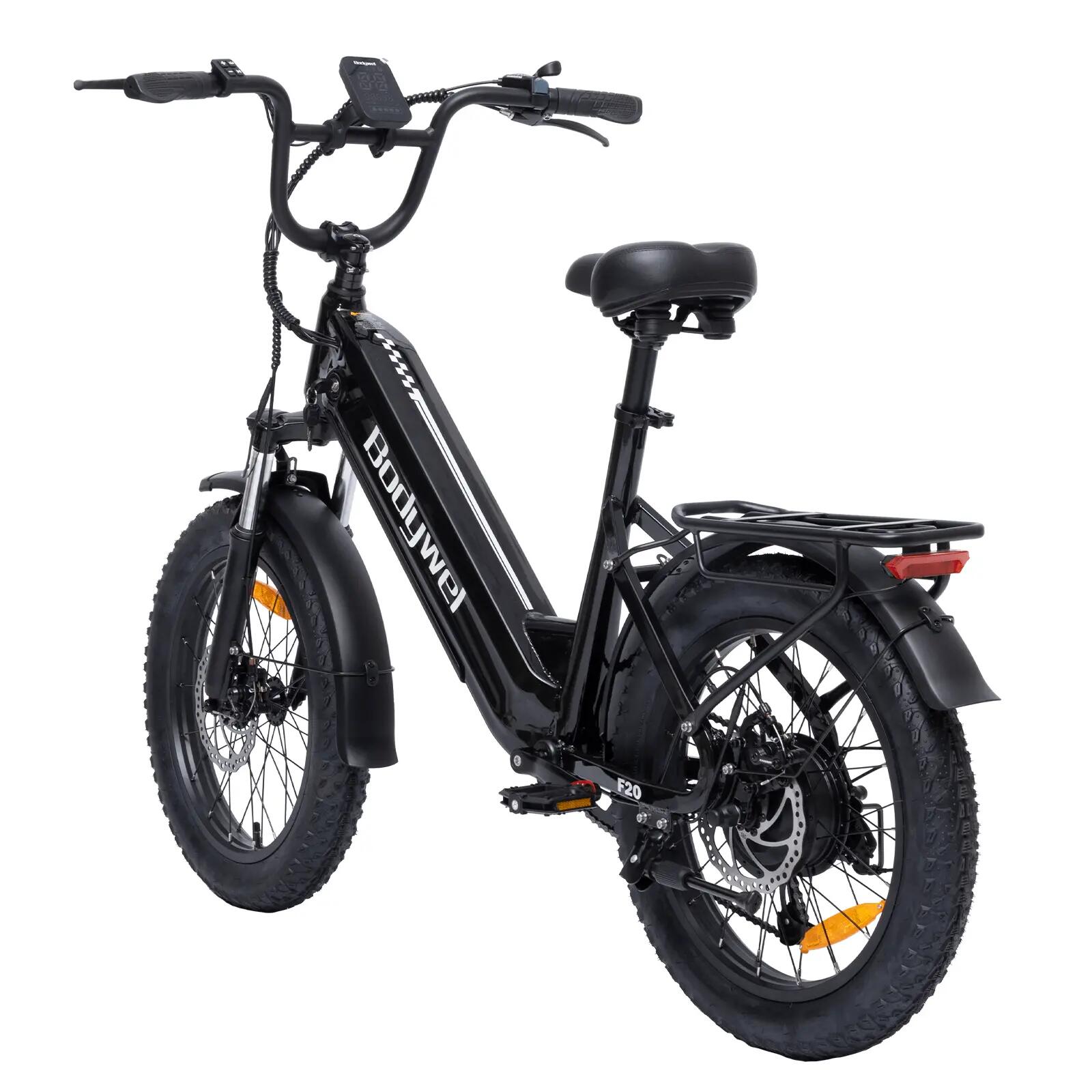 Bodywel F20 Elektrický bicykel 20palcov široké pneumatiky 250W 48V 15Ah Shimano 3/6